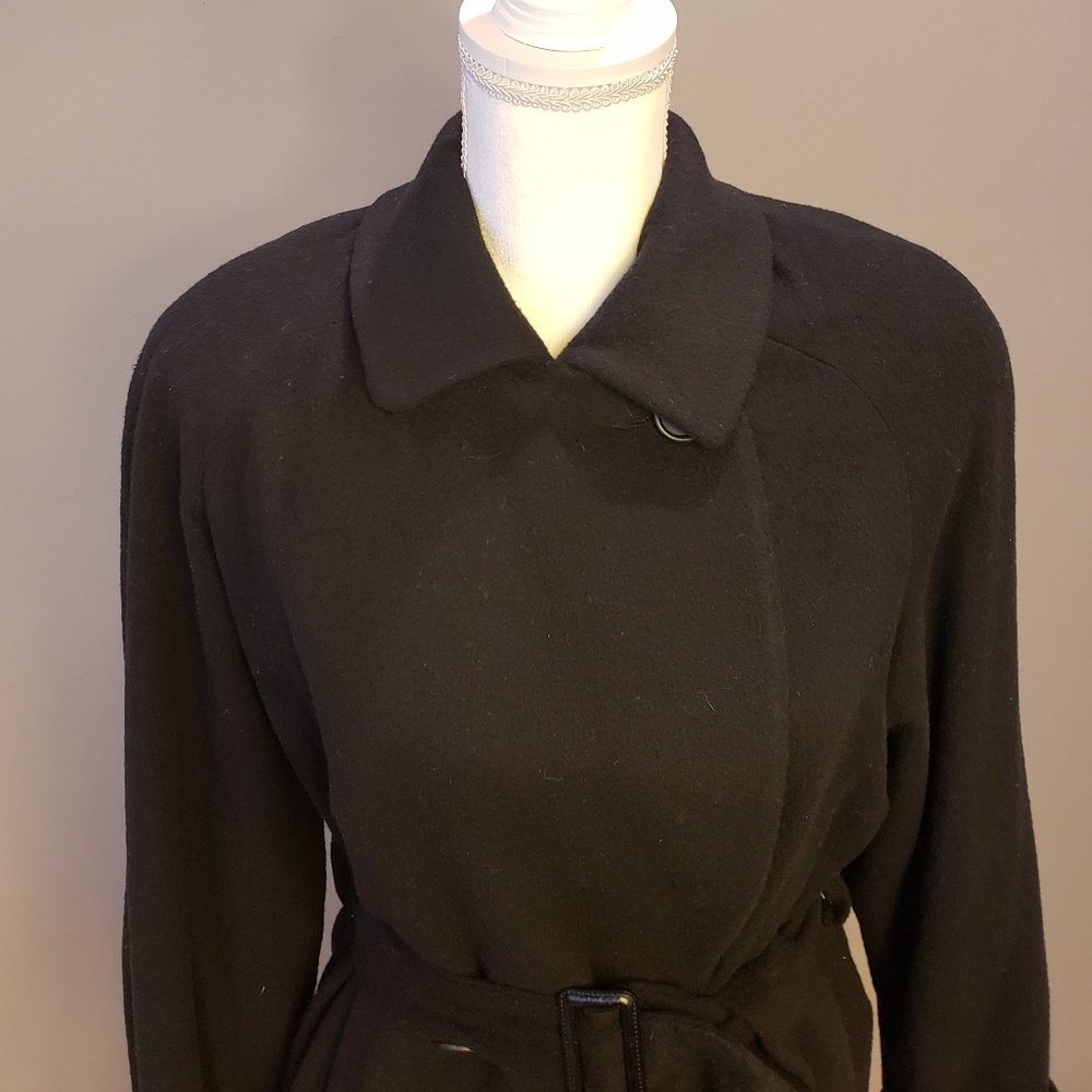 Albert Nipon Neiman Marcus Black Coat S - image 5